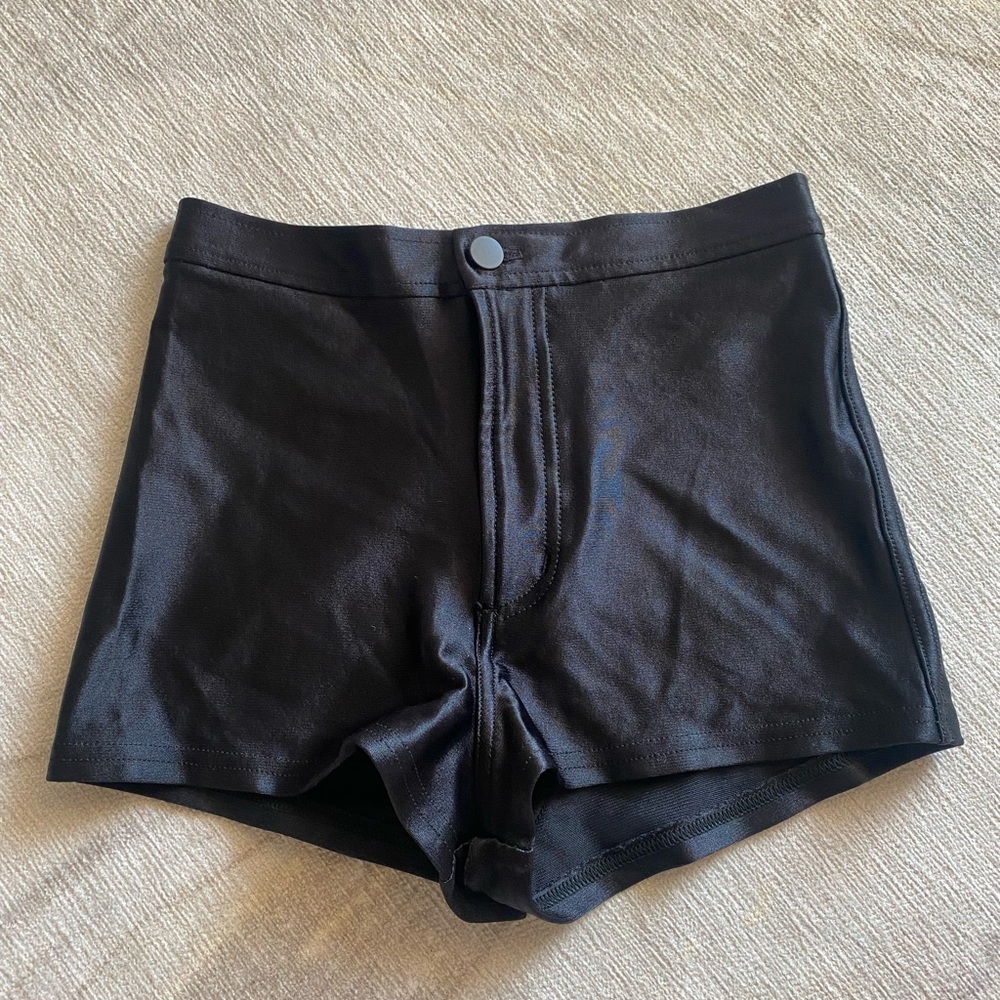 American Apparel Black Spandex Shorts